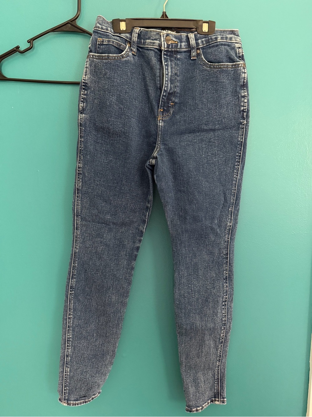 Wrangler Dark Blue High-Rise Skinny Jeans